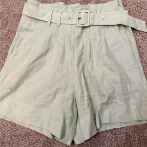 Abercrombie & Fitch High Waist Green Shorts
